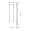 Lana Tall Post, 1 x 10W LED, 3000K, 720lm, IP54, Graphite Black, additional 9