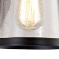 Bethan Wall Lamp, 1 x E27, Black/Gold With Seeded Clear Glass, IP54, 2yrs Warranty additional 7