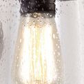 Bethan Wall Lamp, 1 x E27, Black/Gold With Seeded Clear Glass, IP54, 2yrs Warranty additional 8