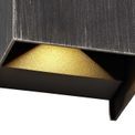 Jessica Up &amp; Downward Lighting Wall Lamp, 2 x 3W LED, 3000K, 400lm, IP54, Black/Silver, additional 9