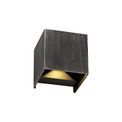 Jessica Up &amp; Downward Lighting Wall Lamp, 2 x 3W LED, 3000K, 400lm, IP54, Black/Silver, additional 4
