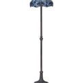 Orella 2 Light Leaf Design Floor Lamp E27 With 40cm Tiffany Shade, Blue/Clear Crystal/Aged Antique Brass additional 4