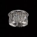 Zara 45cm Round Flush Chandelier, 5 Light E14, Polished Chrome/Crystal additional 2