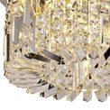 Zara 45cm Round Flush Chandelier, 5 Light E14, Polished Chrome/Crystal additional 7