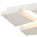 Hedda Flush Square Square Ceiling, 1 x 50W LED, 3000K, 3500lm, Sand White, additional 5