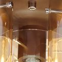 Brita Round Ceiling Flush, 3 Light Flush Fitting, Mocha/Amber Glass additional 7