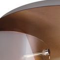Brita Round Ceiling Flush, 3 Light Flush Fitting, Mocha/Amber Glass additional 8