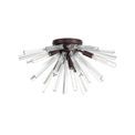Claire 6 Light E14, Semi Flush Brown Oxide / Clear Glass additional 4