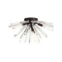 Claire 6 Light E14, Semi Flush Brown Oxide / Clear Glass additional 3