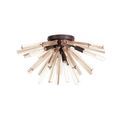 Claire 6 Light E14, Semi Flush Brown Oxide / Champagne Gold Glass additional 4