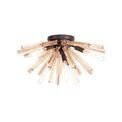 Claire 6 Light E14, Semi Flush Brown Oxide / Champagne Gold Glass additional 3