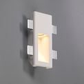 Samira Small Recessed Wall Lamp, 1 x GU10, White Paintable Gypsum, Cut Out: L:253mmxW:103mm additional 1