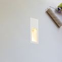 Samira Small Recessed Wall Lamp, 1 x GU10, White Paintable Gypsum, Cut Out: L:253mmxW:103mm additional 3