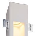 Samira Large Recessed Wall Lamp, 1 x GU10, White Paintable Gypsum, Cut Out: L:453mmxW:103mm additional 9