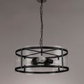 Primrose Pendant, 4 Light E27, Matt Black additional 2