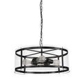 Primrose Pendant, 4 Light E27, Matt Black additional 4