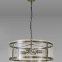 Primrose Pendant, 4 Light E27, Antique Brass additional 2
