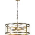 Primrose Pendant, 4 Light E27, Antique Brass additional 3