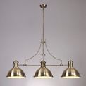 Lucinda Linear Pendant, 3 x E27, Antique Brass/Frosted Glass additional 1
