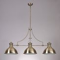 Lucinda Linear Pendant, 3 x E27, Antique Brass/Frosted Glass additional 2