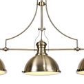 Lucinda Linear Pendant, 3 x E27, Antique Brass/Frosted Glass additional 5