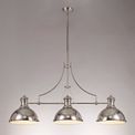 Lucinda Polished Nickel/Frosted Glass, Linear Pendant Light (3 x E27) additional 2