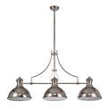 Lucinda Polished Nickel/Frosted Glass, Linear Pendant Light (3 x E27) additional 4