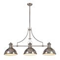Lucinda Polished Nickel/Frosted Glass, Linear Pendant Light (3 x E27) additional 3