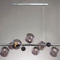 Rylee Linear Pendant , 7 x G9, Polished Chrome, Smoked Glass additional 1