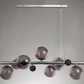 Rylee Linear Pendant , 7 x G9, Polished Chrome, Smoked Glass additional 2