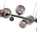 Rylee Linear Pendant , 7 x G9, Polished Chrome, Smoked Glass additional 7