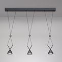 Xyla Sand Black/Grey Bar Linear Pendant 3 Light additional 1