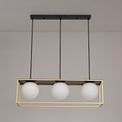 Honesty Linear 3 Light Adjustable Pendant Matt Black/Painted Gold additional 2