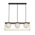Honesty Linear 3 Light Adjustable Pendant Matt Black/Painted Gold additional 4