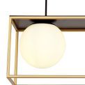Honesty Linear 3 Light Adjustable Pendant Matt Black/Painted Gold additional 7
