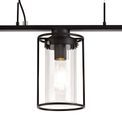 Reneta Linear Pendant, 3 Light E27, Black/Clear Glass additional 8