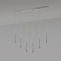 Ireine Polished Chrome 6 Light G9 Universal 2m Linear Pendant, Suitable For A Vast Selection Of Glass Shades additional 1