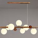 Rylee Linear Pendant , 7 x G9, Antique Copper, Opal &amp; Copper Glass additional 1