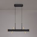 Aoife Linear Pendant , 4 x 2W LED, 3000K, 1120lm, Sand Black, Gold, additional 2