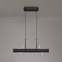 Aoife Linear Pendant , 4 x 2W LED, 3000K, 1120lm, Sand Black, Gold, additional 1