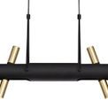 Aoife Linear Pendant , 4 x 2W LED, 3000K, 1120lm, Sand Black, Gold, additional 9