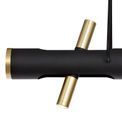 Aoife Linear Pendant , 4 x 2W LED, 3000K, 1120lm, Sand Black, Gold, additional 10