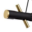 Aoife Linear Pendant , 4 x 2W LED, 3000K, 1120lm, Sand Black, Gold, additional 11