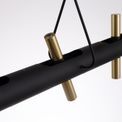 Aoife Linear Pendant , 10 x 2W LED, 3000K, 2800lm, Sand Black, Gold, additional 11