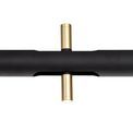 Aoife Linear Pendant , 10 x 2W LED, 3000K, 2800lm, Sand Black, Gold, additional 10