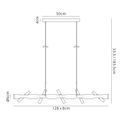Aoife Linear Pendant , 10 x 2W LED, 3000K, 2800lm, Sand Black, Gold, additional 19