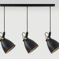 Beah Linear Pendant, 3 x E27, Matt Black/Antique Brass/Khaki additional 2