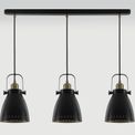 Beah Linear Pendant, 3 x E27, Matt Black/Antique Brass/Khaki additional 6