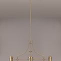 Lucinda Frame Only Linear Pendant, 3 x E27, Antique Brass additional 2