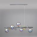 Rylee Polished Chrome/Iridescent Glass Linear Pendant Light (7 x G9) additional 2